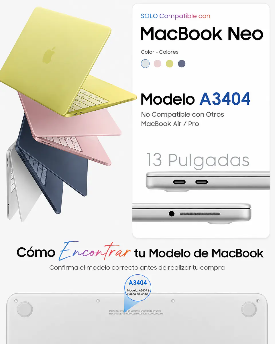 Carcasa para Macbook Neo Transparente 5