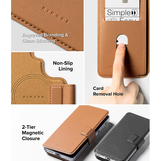 Billetera FOLIO STAND RINGKE Magnética Para S26 ULTRA  8