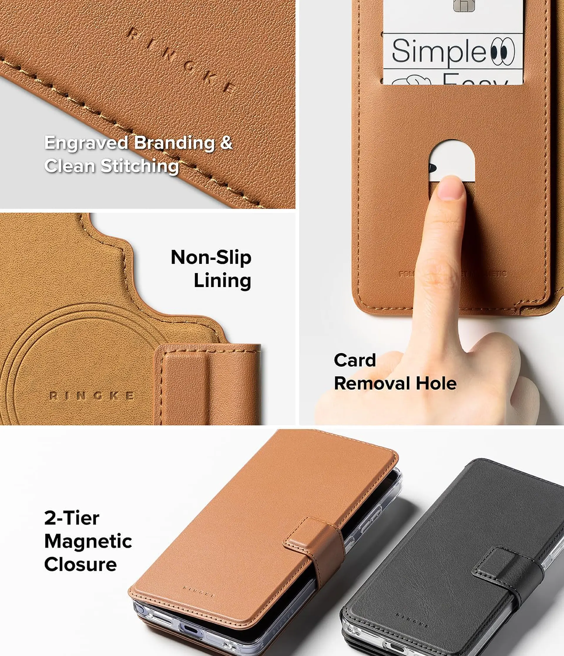 Billetera FOLIO STAND RINGKE Magnética Para S26 ULTRA  8