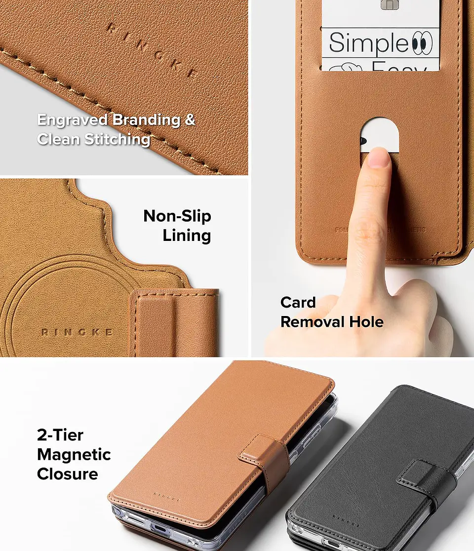 Billetera FOLIO STAND RINGKE Magnética Para S26 ULTRA  8