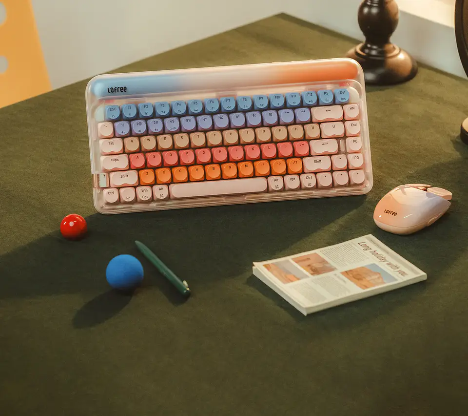 Teclado Mecánico Lofree DOT Triple Mode Sugar OE914 8