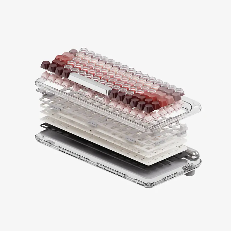 Teclado Mecánico Lofree DOT Triple Mode Lipstick OE914 4