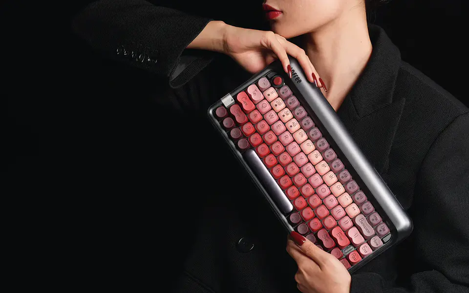 Teclado Mecánico Lofree DOT Triple Mode Lipstick OE914 9