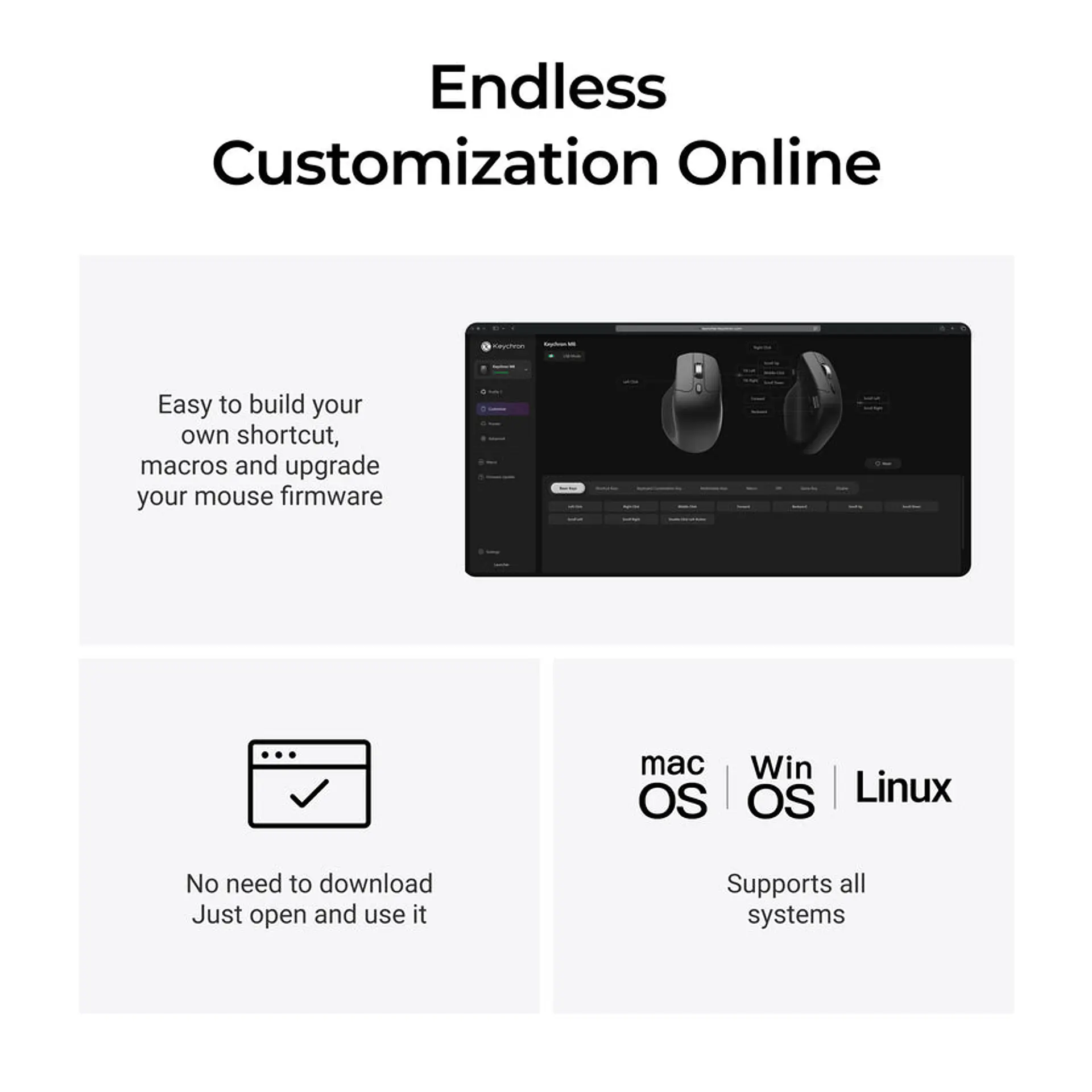 Mouse Inalámbrico Ergonómico Keychron M6 8K 2.4ghz Bluetooth 7