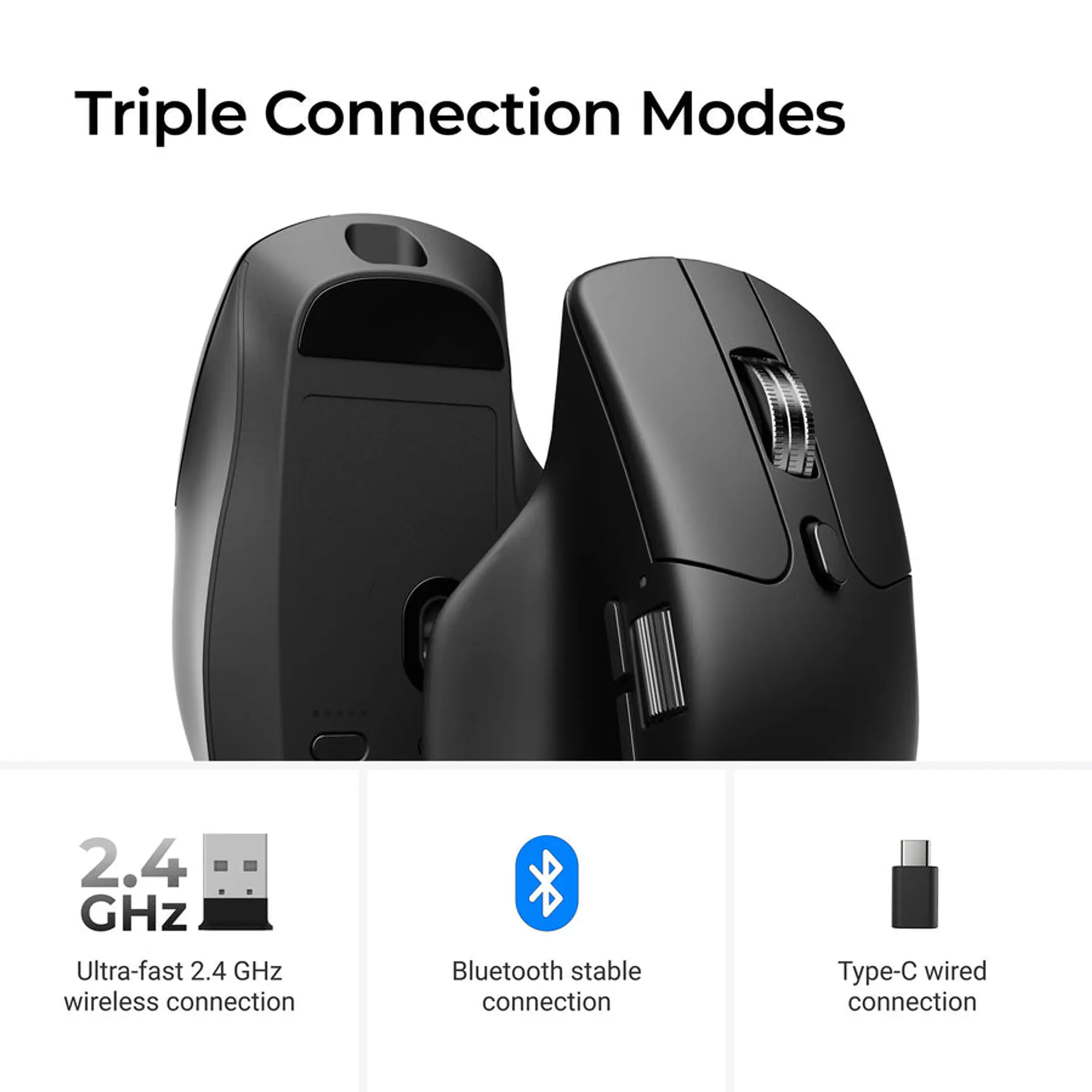 Mouse Inalámbrico Ergonómico Keychron M6 8K 2.4ghz Bluetooth 8