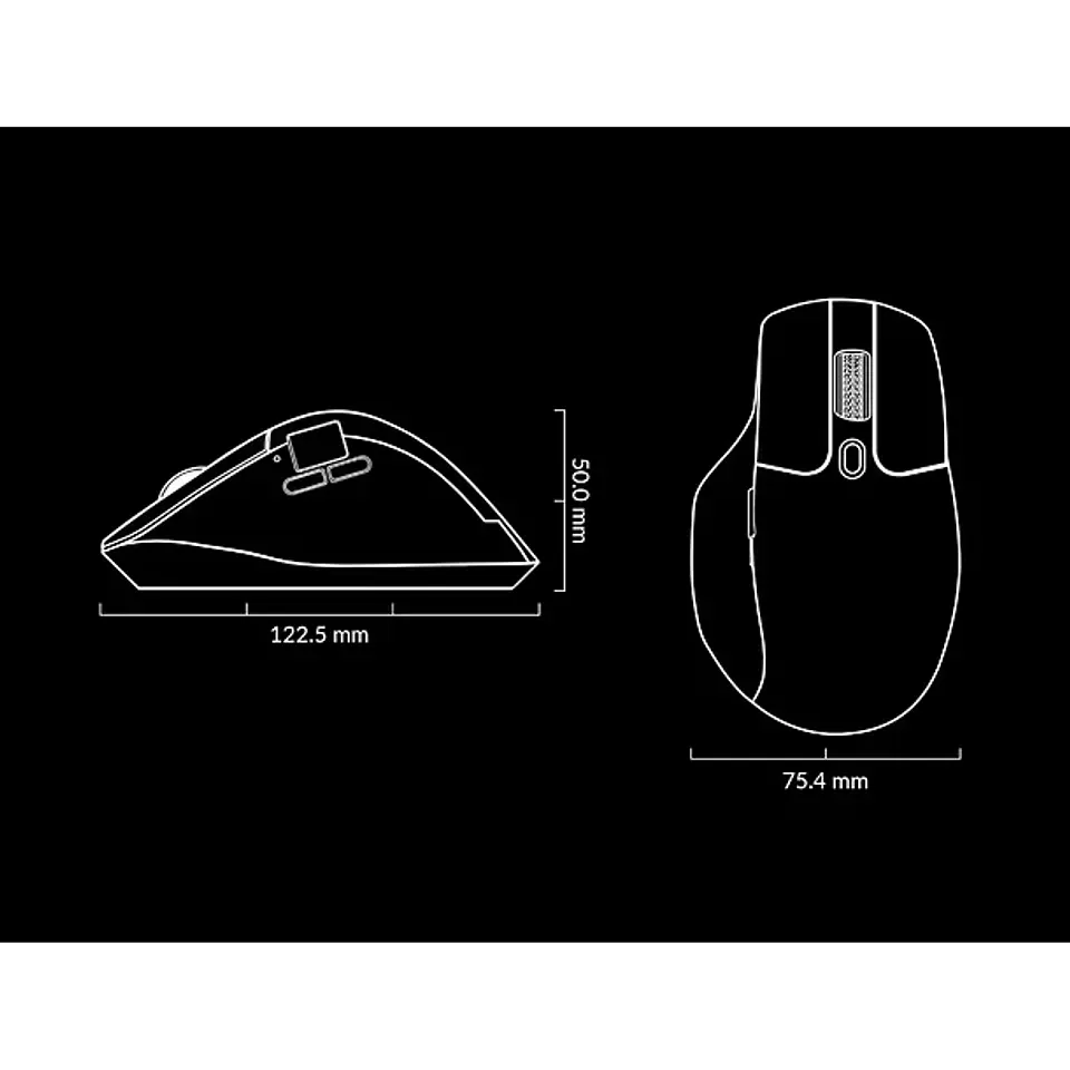 Mouse Inalámbrico Ergonómico Keychron M6 2.4ghz Bluetooth Negro 11