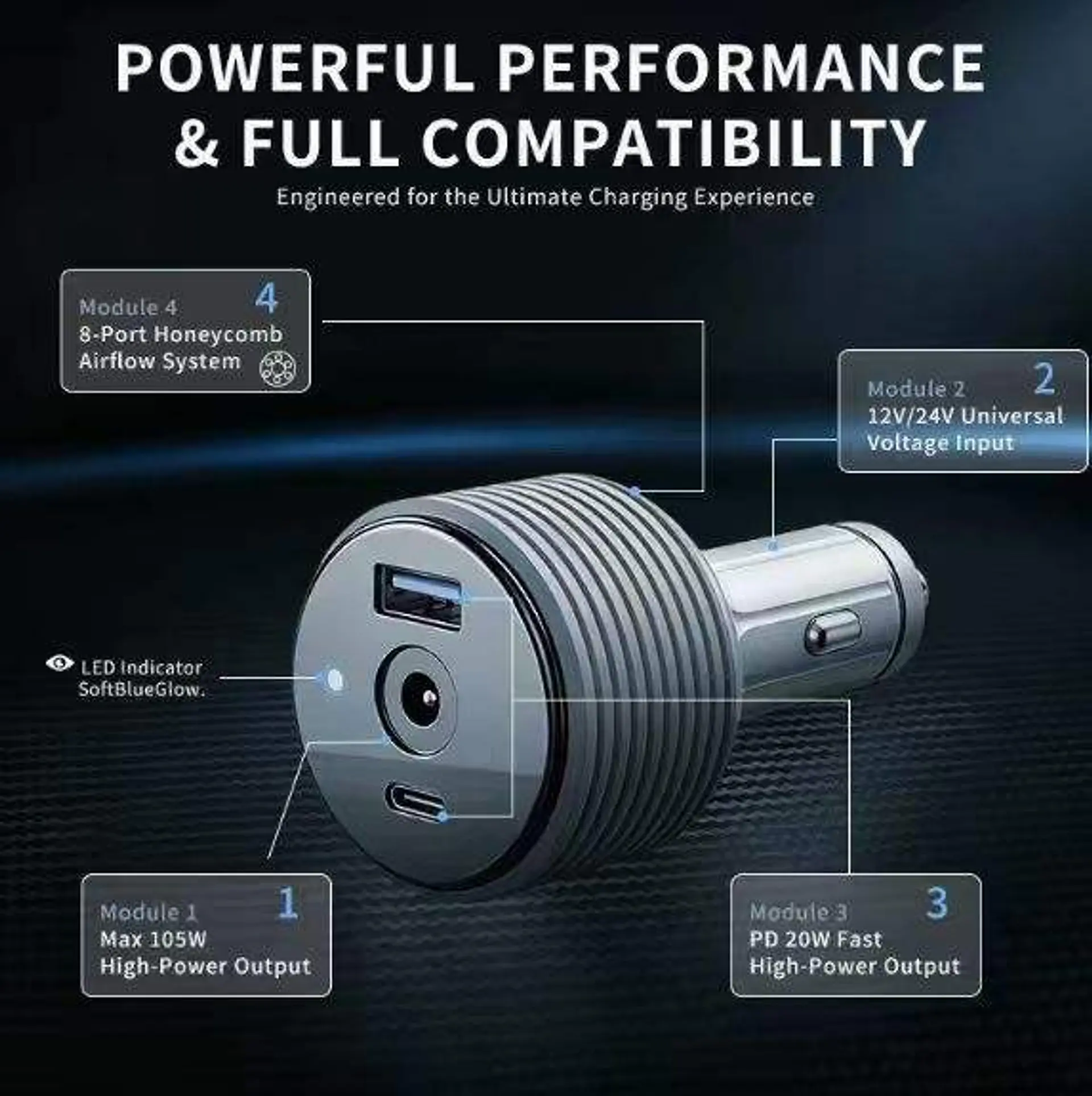 Cargador 12V Para Starlink Mini Auto 3