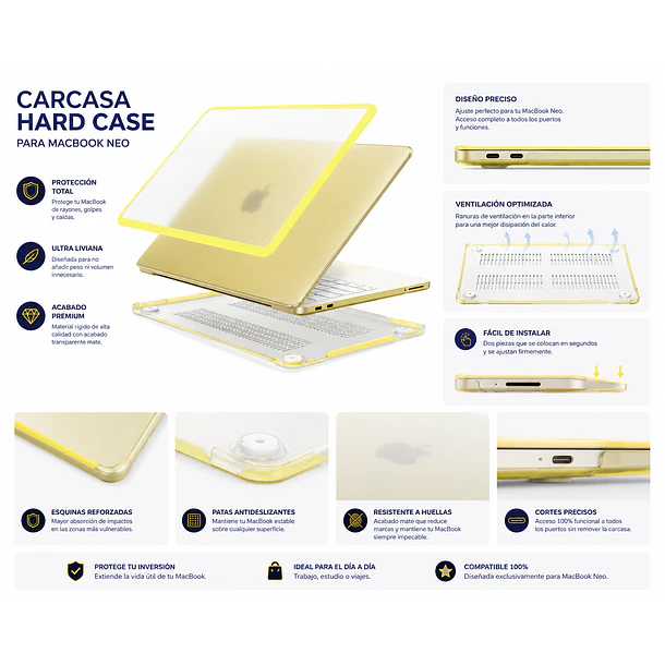 Carcasa Mate para Macbook Neo HARDCASE 2