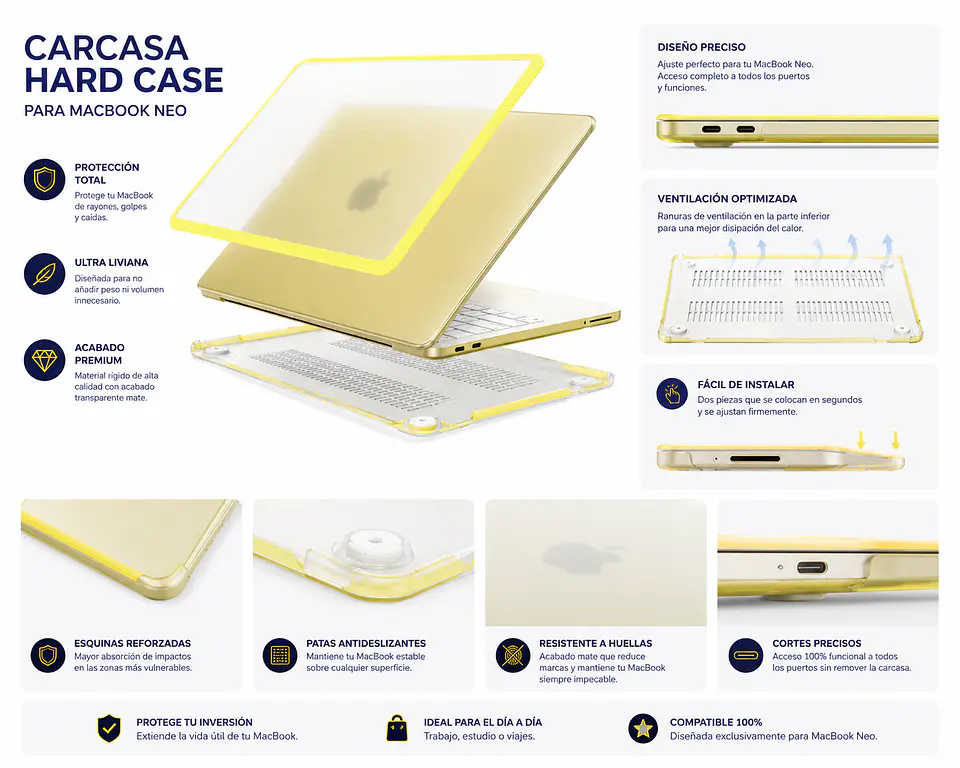 Carcasa Mate para Macbook Neo HARDCASE 2