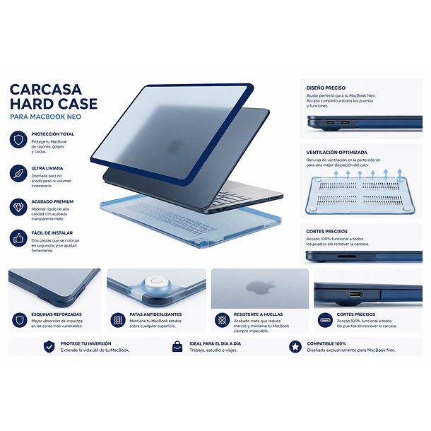 Carcasa Mate para Macbook Neo HARDCASE 6