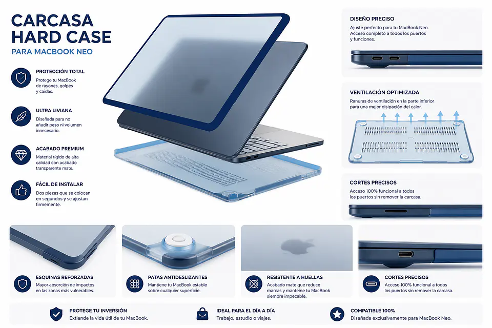 Carcasa Mate para Macbook Neo HARDCASE 6