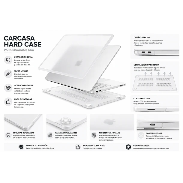 Carcasa Mate para Macbook Neo HARDCASE 8