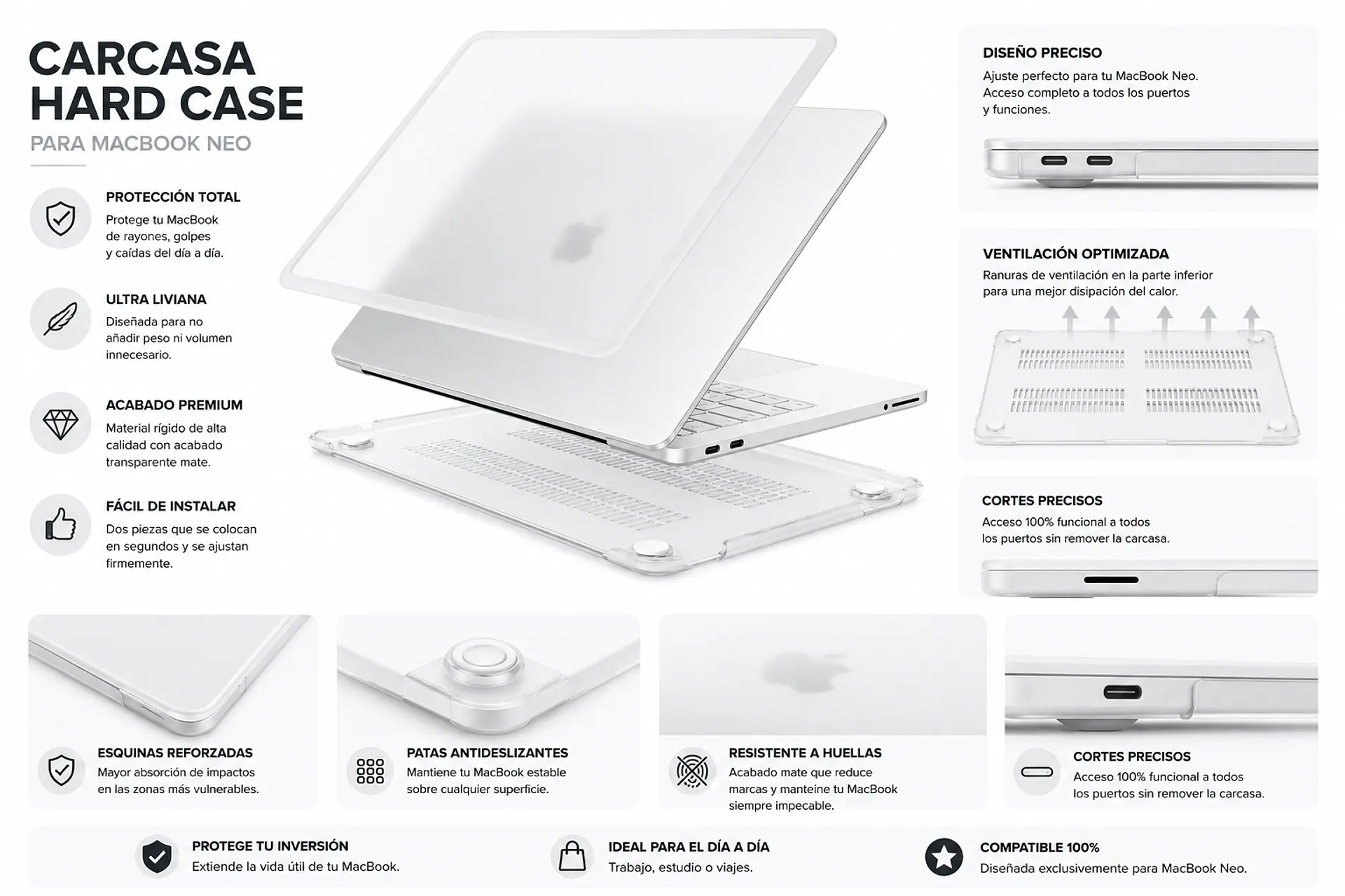 Carcasa Mate para Macbook Neo HARDCASE 8