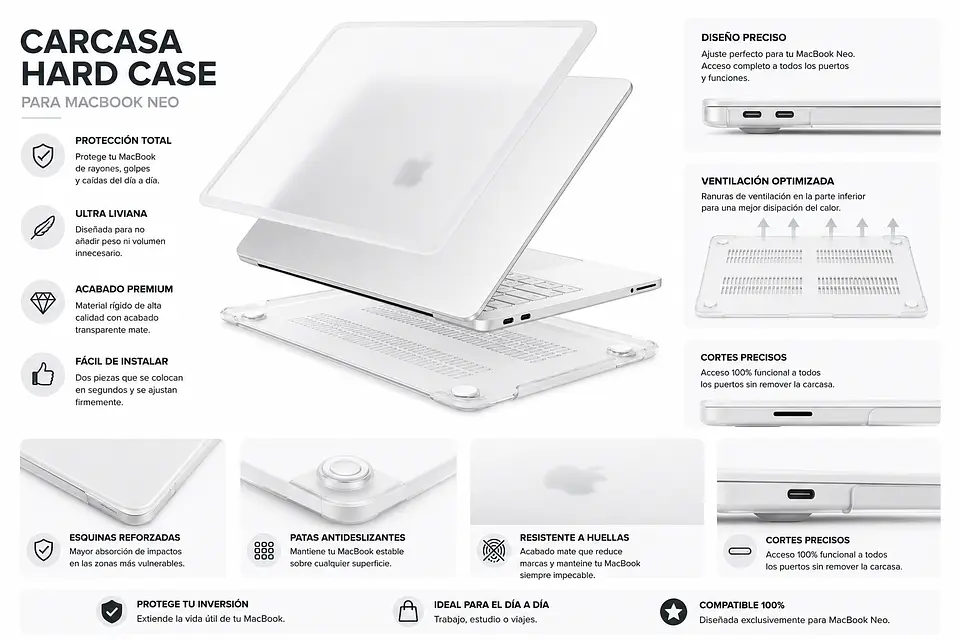 Carcasa Mate para Macbook Neo HARDCASE 8