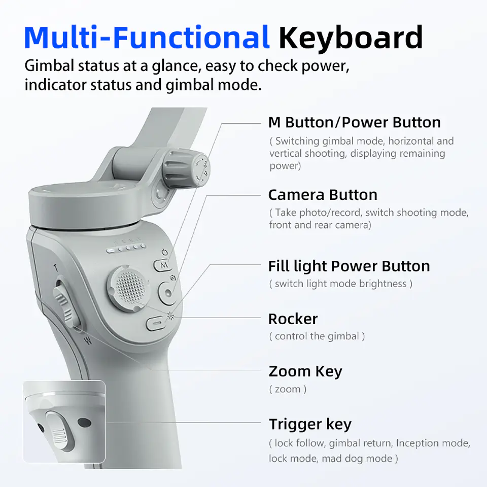 Gimbal Estabilizador para Celular TOKQI M01 9