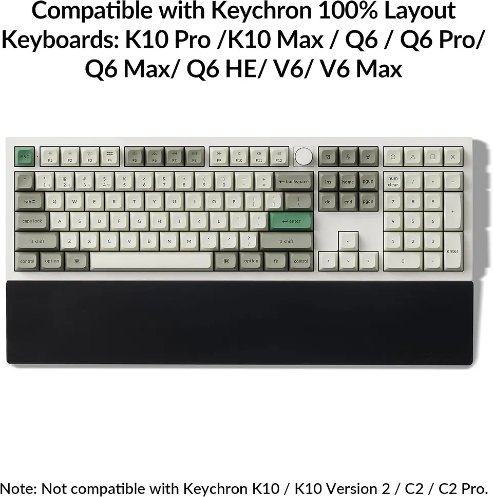 Apoya Muñecas Keychron Silicona Q1 Q2 V1 V2 P1 Negro 10