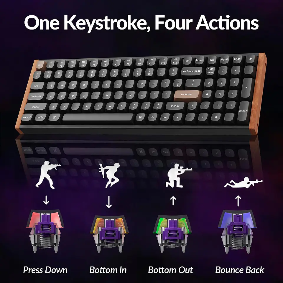 Teclado Keychron K4 HE Magnético RGB Wireless Negro 7