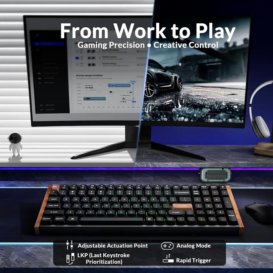 Teclado Keychron K4 HE Magnético RGB Wireless Negro 8