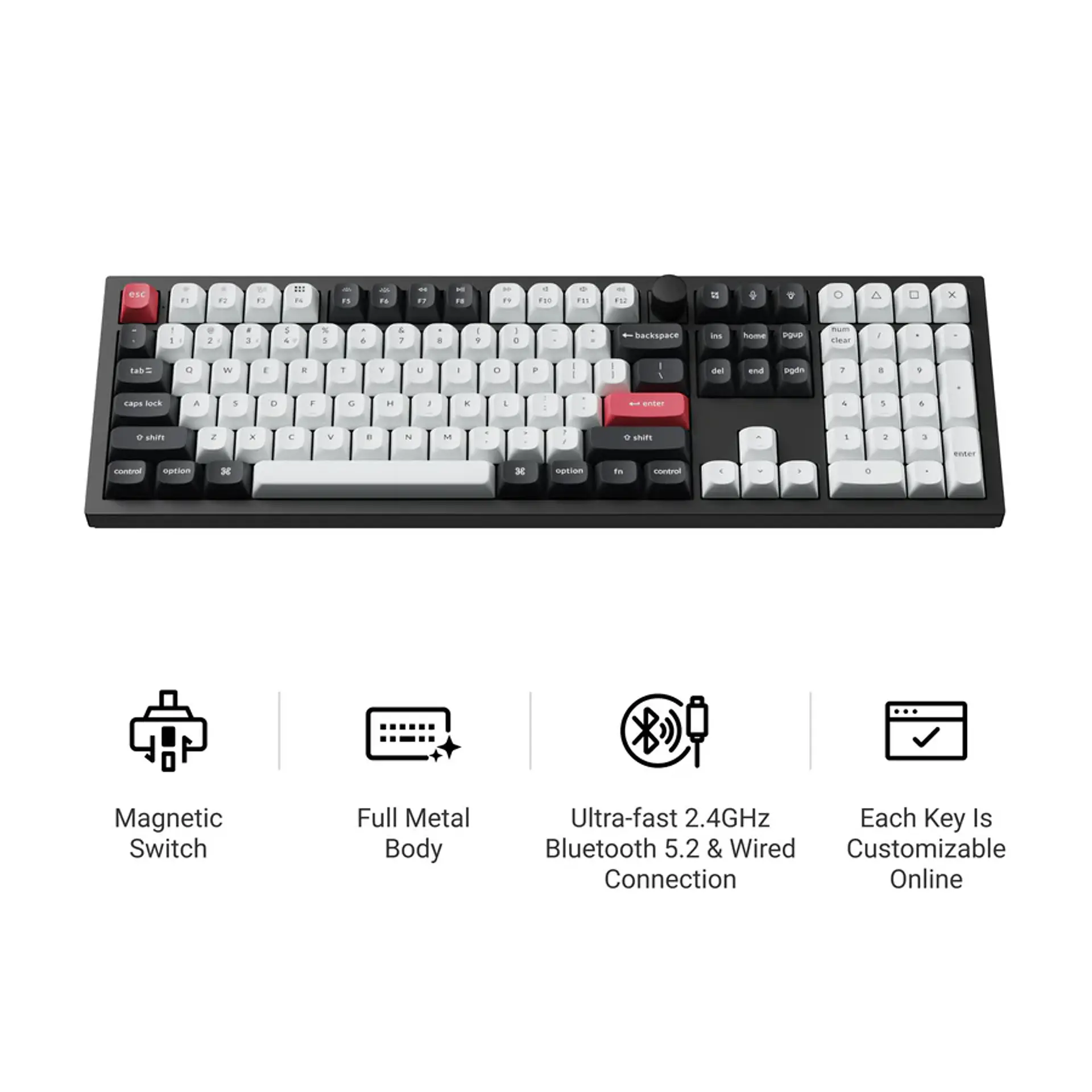 Teclado Keychron Q6 HE Magnético RGB Wireless Negro 3