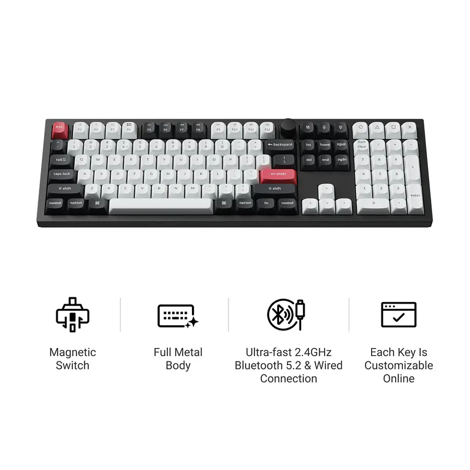 Teclado Keychron Q6 HE Magnético RGB Wireless Negro 3
