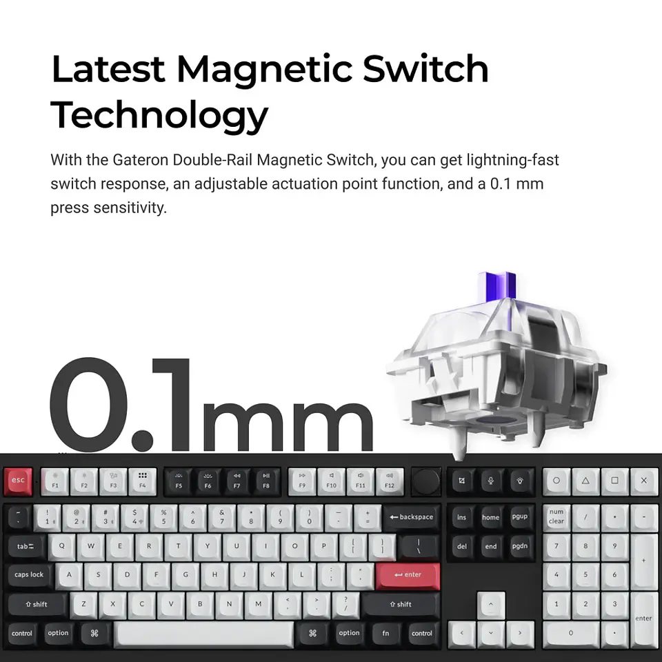 Teclado Keychron Q6 HE Magnético RGB Wireless Negro 4
