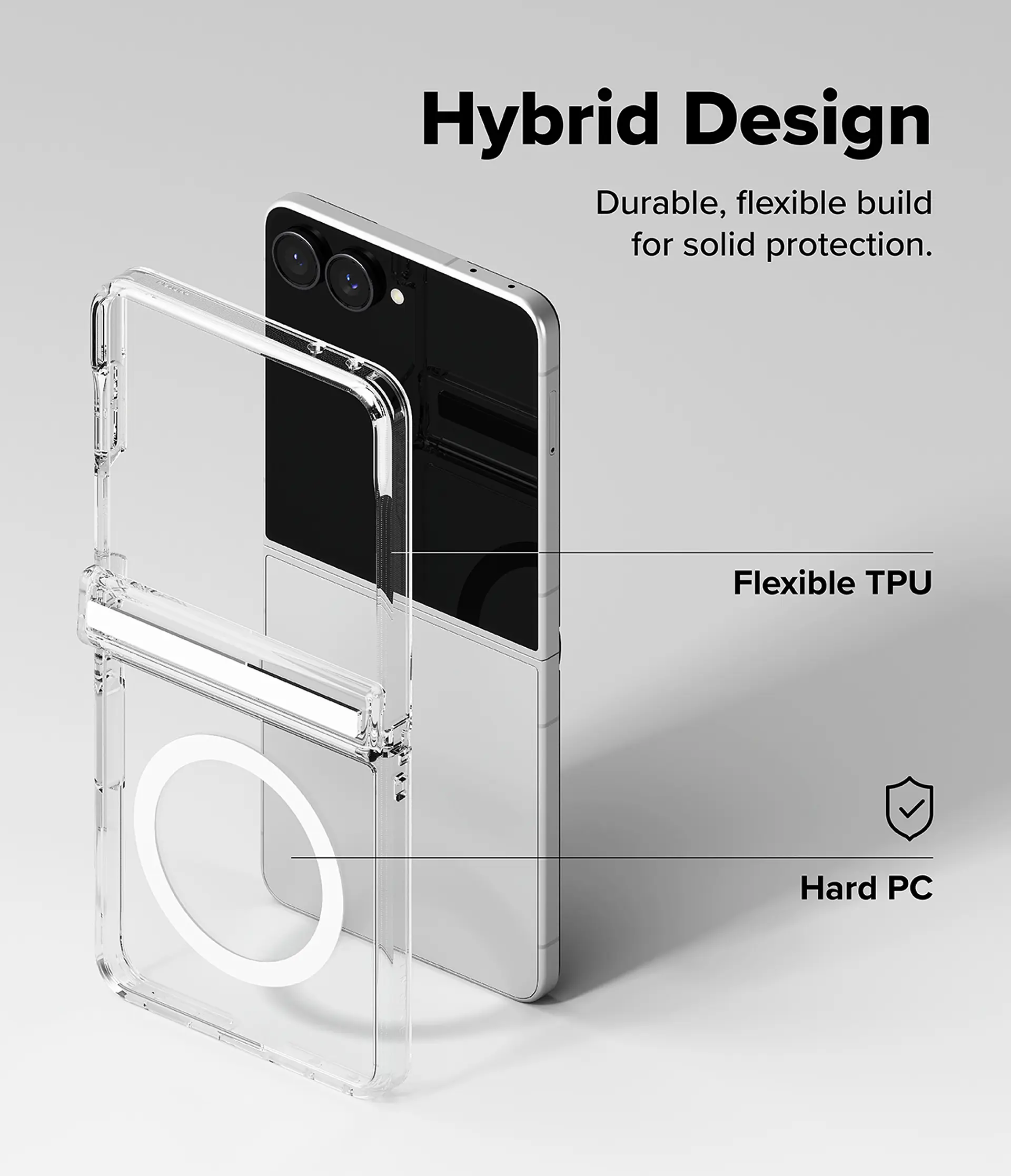 Carcasa Ringke Para Galaxy Z Flip 8 Fusion Flap Magnetic Clear 10