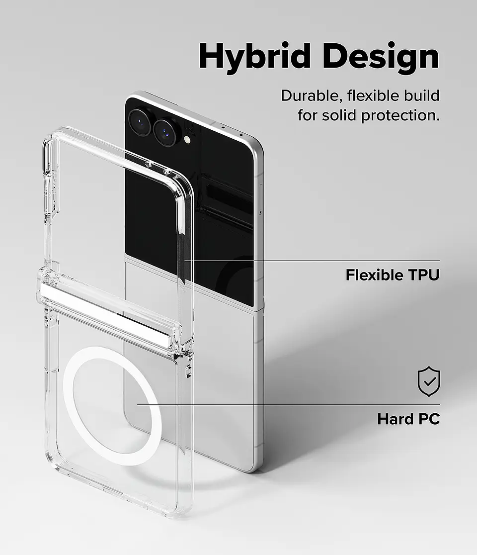 Carcasa Ringke Para Galaxy Z Flip 8 Fusion Flap Magnetic Clear 10