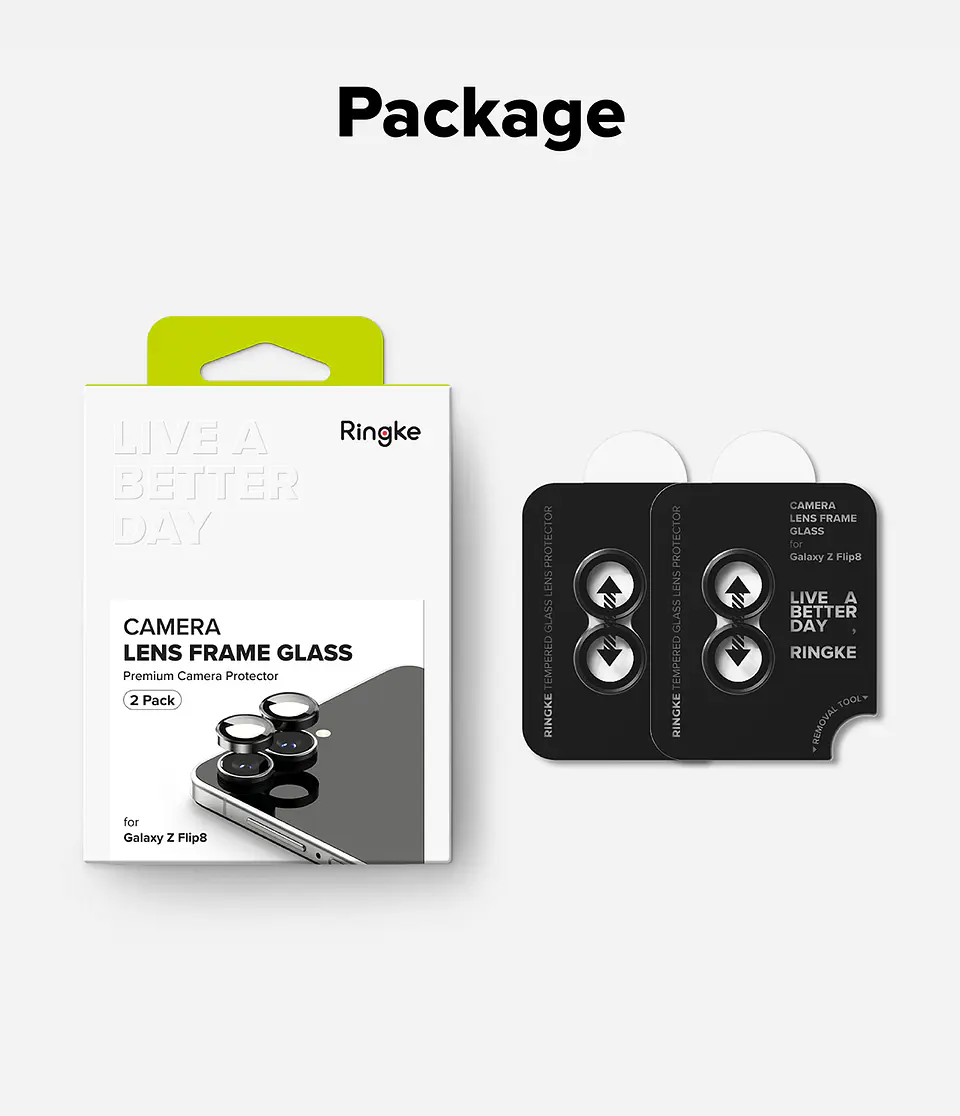 Protector Cámara Ringke Para Galaxy Z Flip 8 (Pack 2) 11