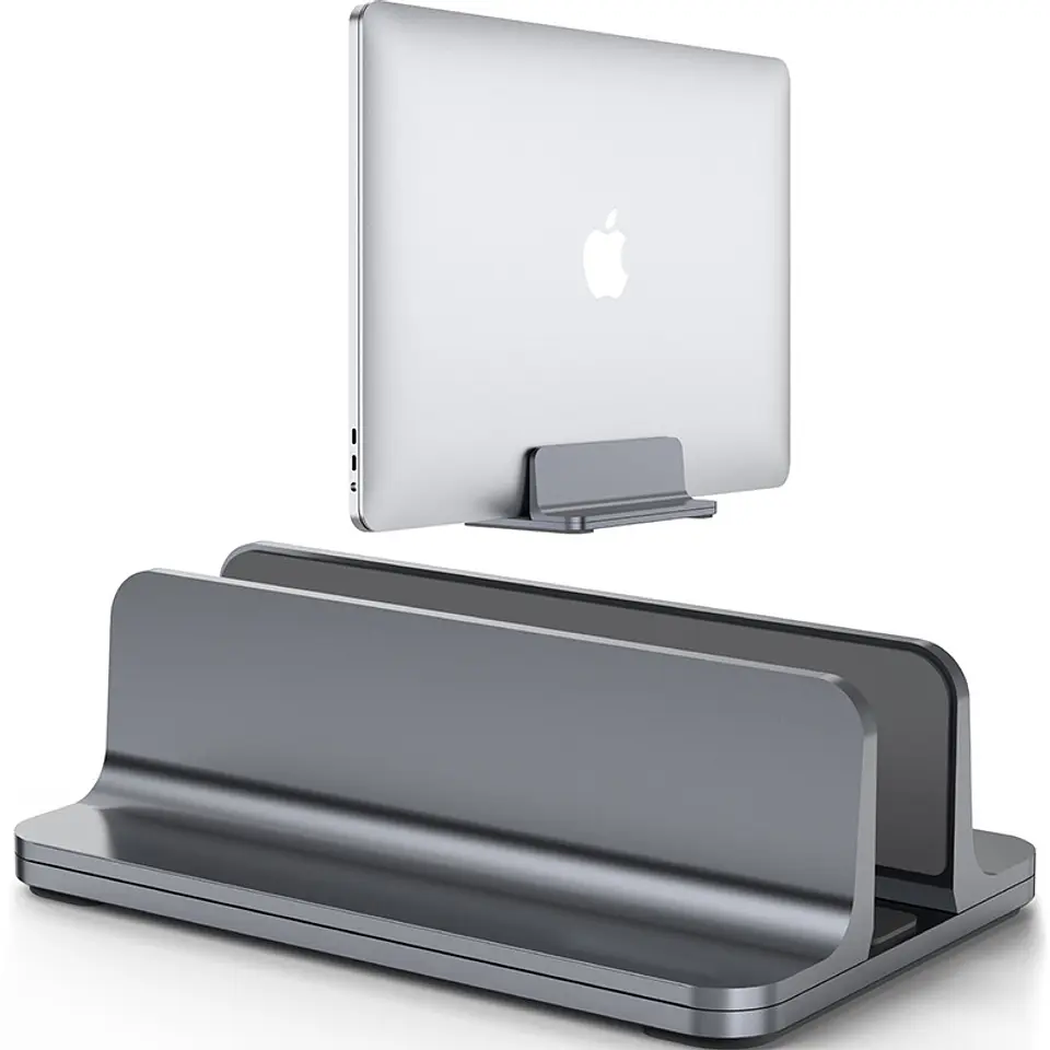 Soporte Vertical Ajustable para MacBook Notebook Aluminio 1