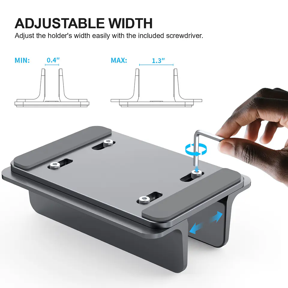 Soporte Vertical Ajustable para MacBook Notebook Aluminio 3