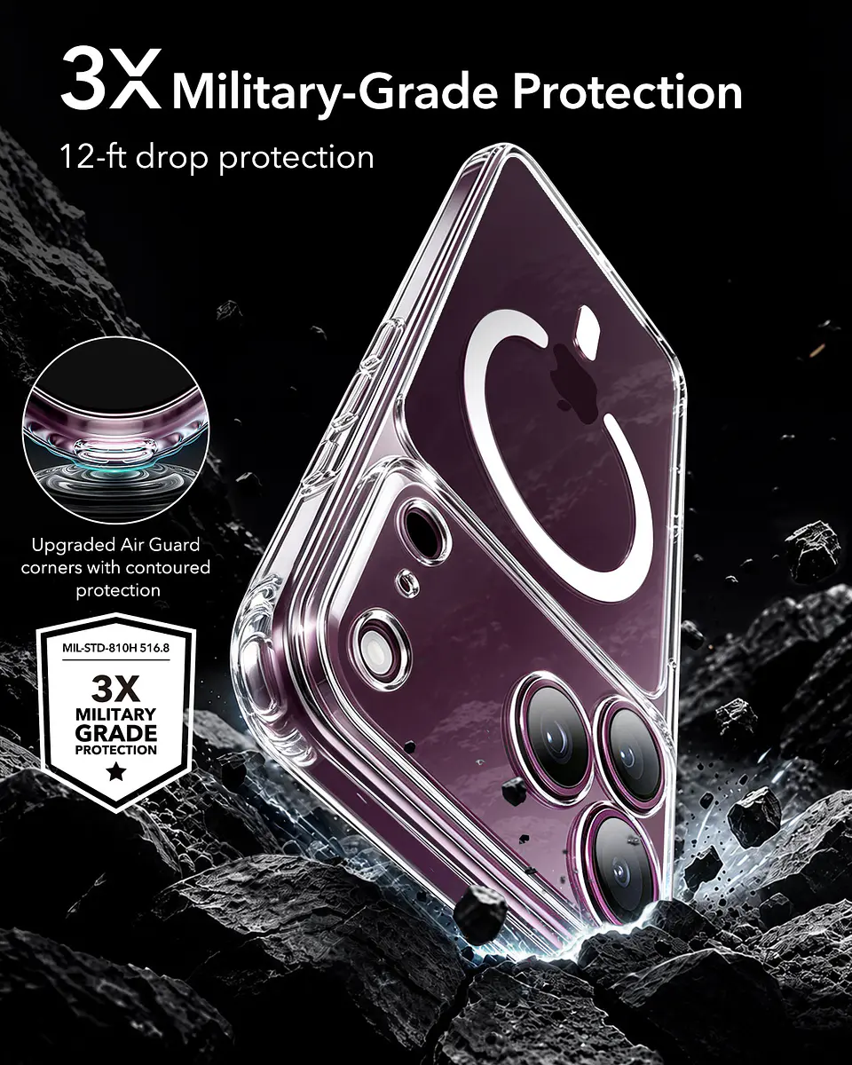  Carcasa ESR Para iPhone 18 Pro Classic Hybrid Transparente 4
