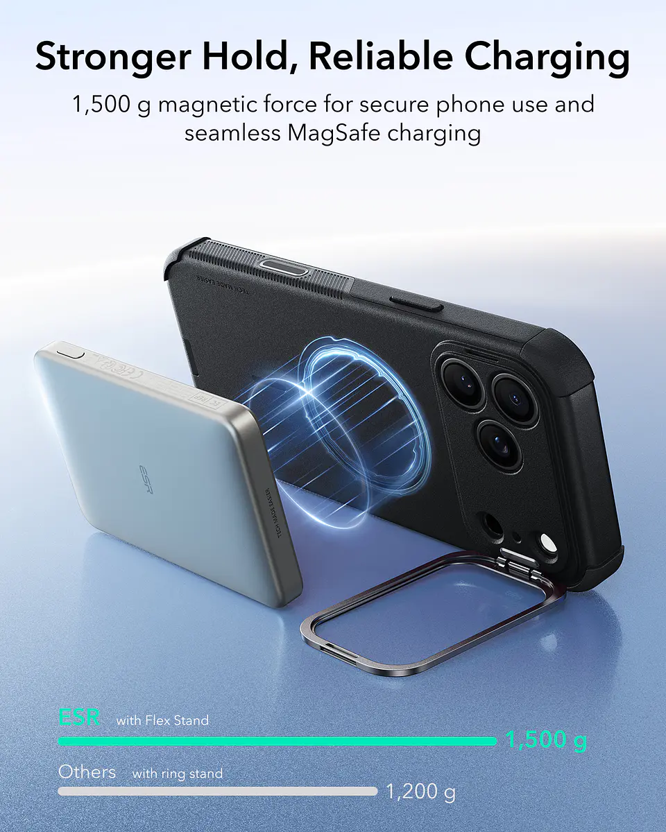 Carcasa ESR Cyber Tough Para iPhone 18 Pro Max / 17 Pro Max Flex Stand 9
