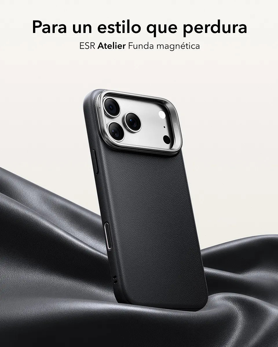 Carcasa ESR Cuero Para iPhone 18 Pro Max Stash Stand Magnética 2