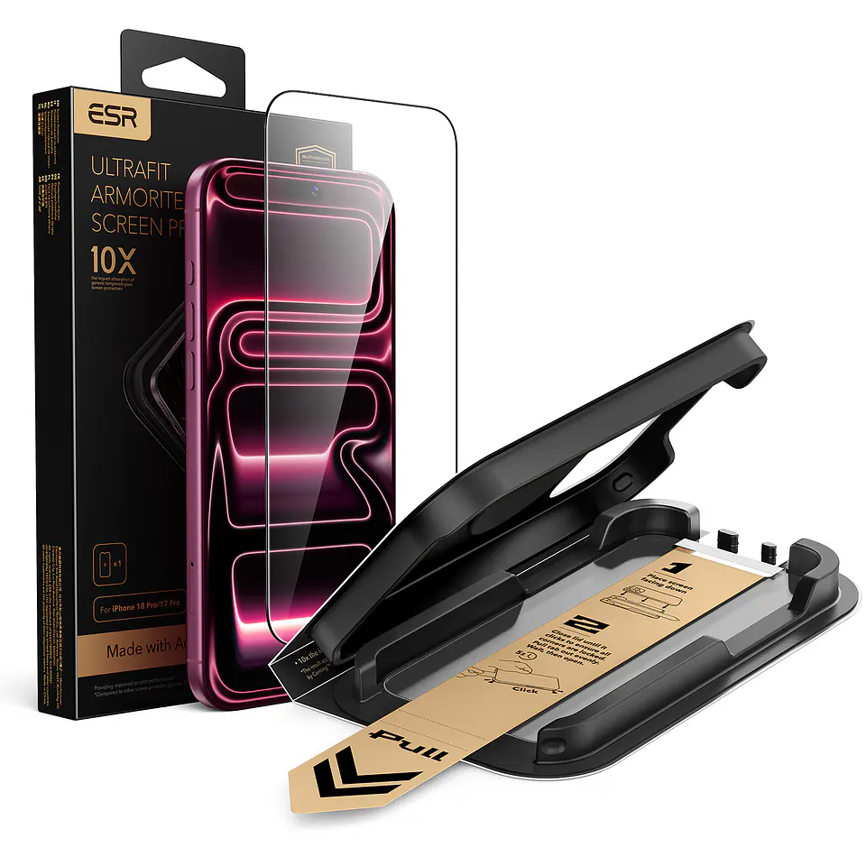 Mica Vidrio ESR Armorite Pro Para iPhone 18 Pro / 17 Pro UltraFit - 1 UN 1