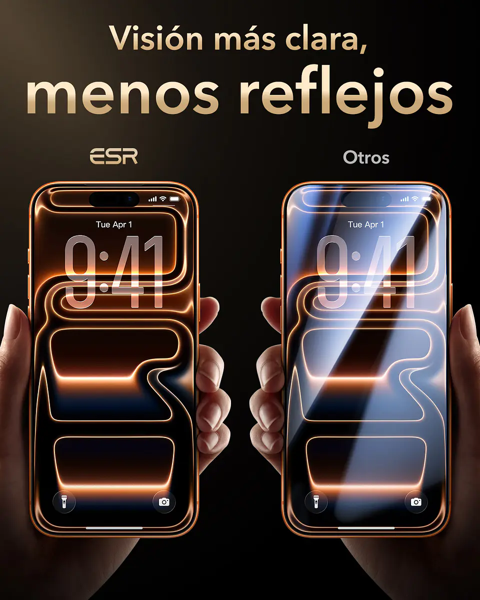 Mica Vidrio ESR Armorite Pro Para iPhone 18 Pro / 17 Pro UltraFit - 1 UN 5
