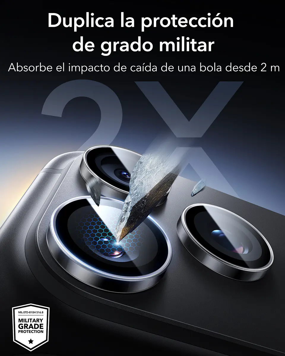 Protector Camara ESR Armorite Para iPhone 18 Pro Max / 18 Pro Clear 4