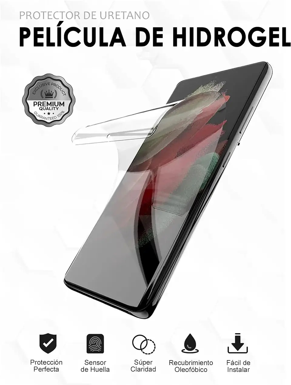 Lamina Pantalla Hidrogel Para iPhone 18 Pro / Max 7