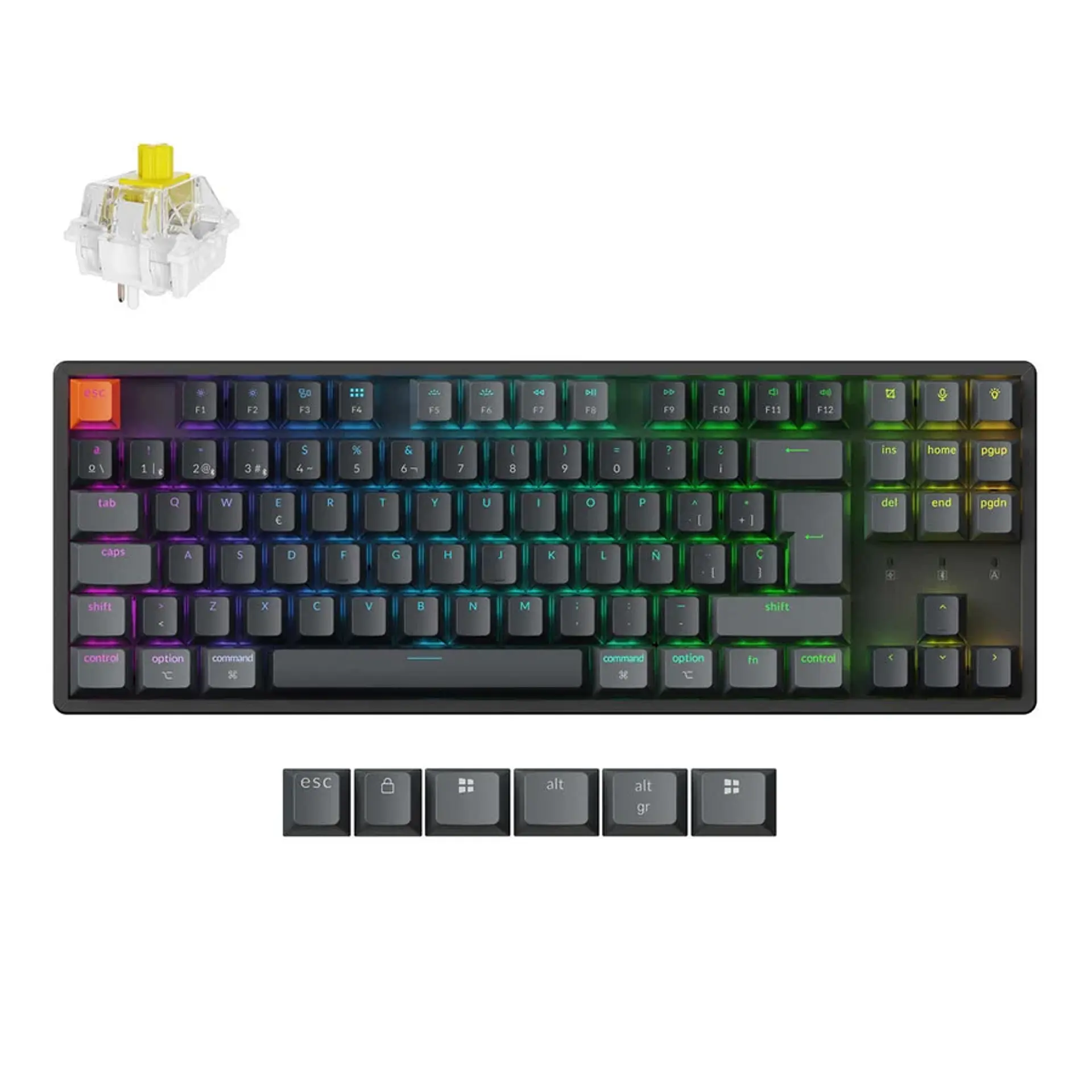 Teclado Gamer Inalámbrico Keychron K8 QMK 1