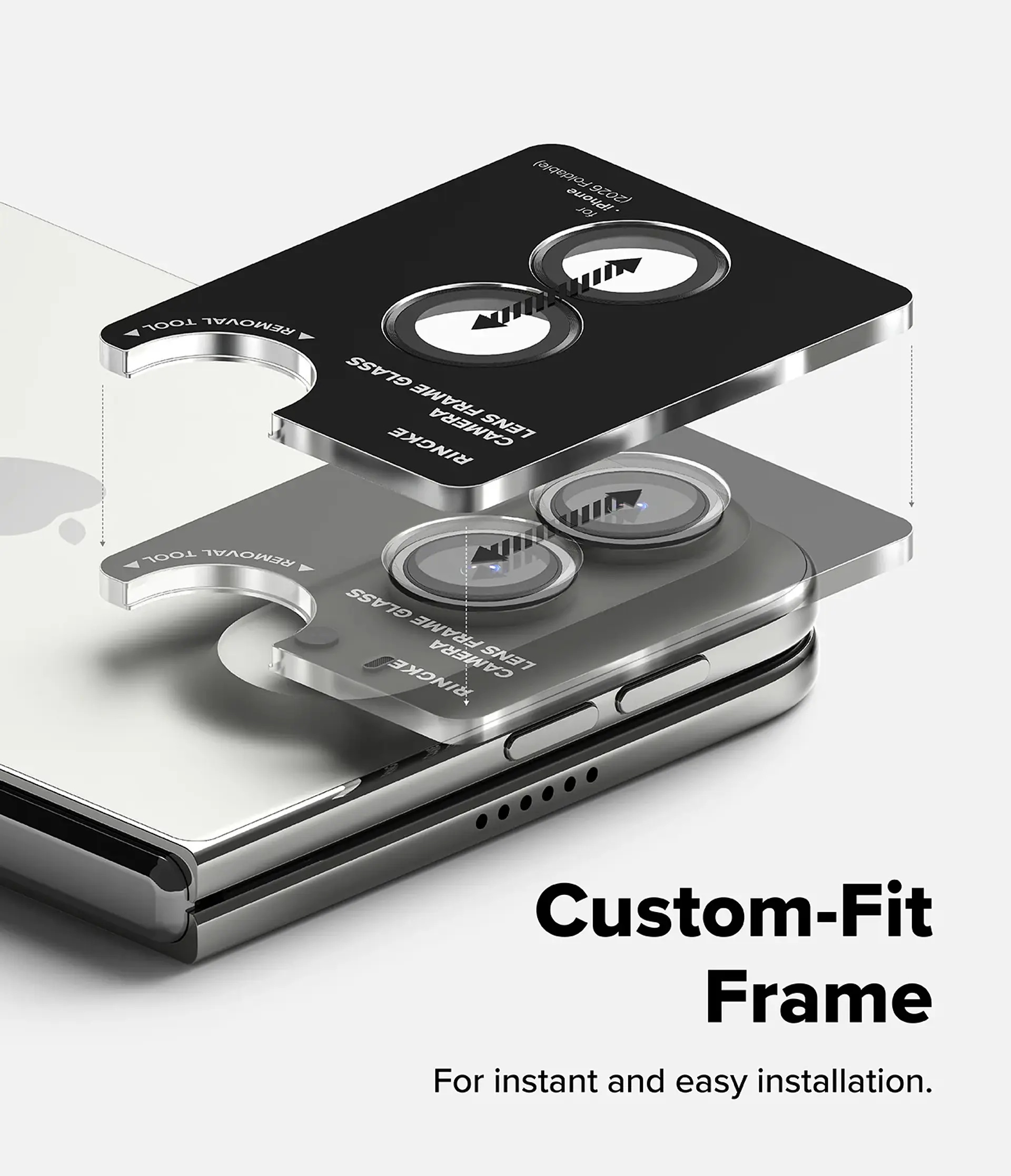 Protector cámara Ringke Frame Glass para iPhone Duo – 2 UN 4