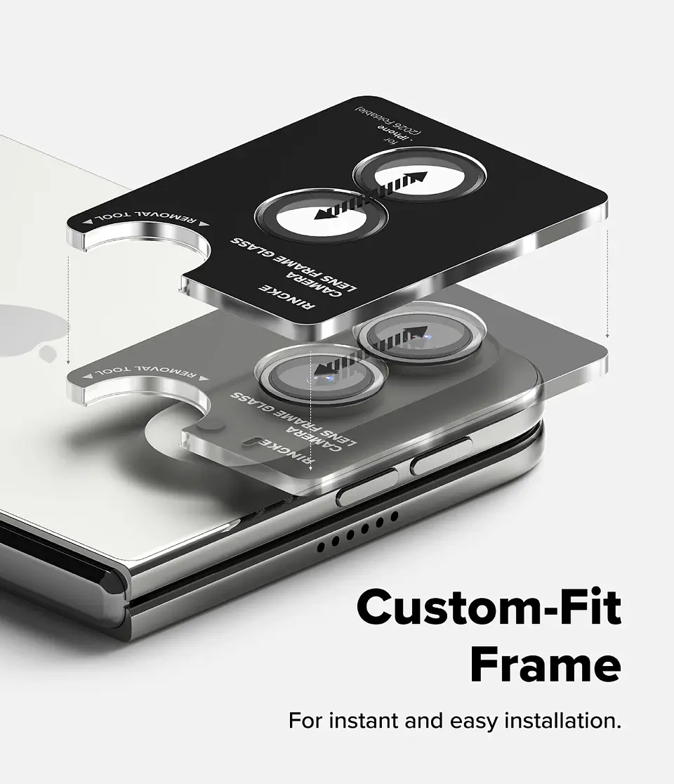 Protector cámara Ringke Frame Glass para iPhone Duo – 2 UN 4
