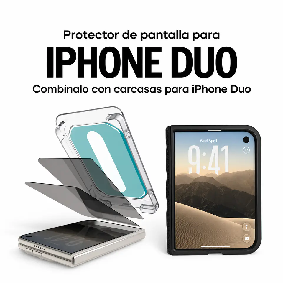 PREVENTA - Lamina Anti Espía autoinstalable para iPhone Duo Banana Tienda 3