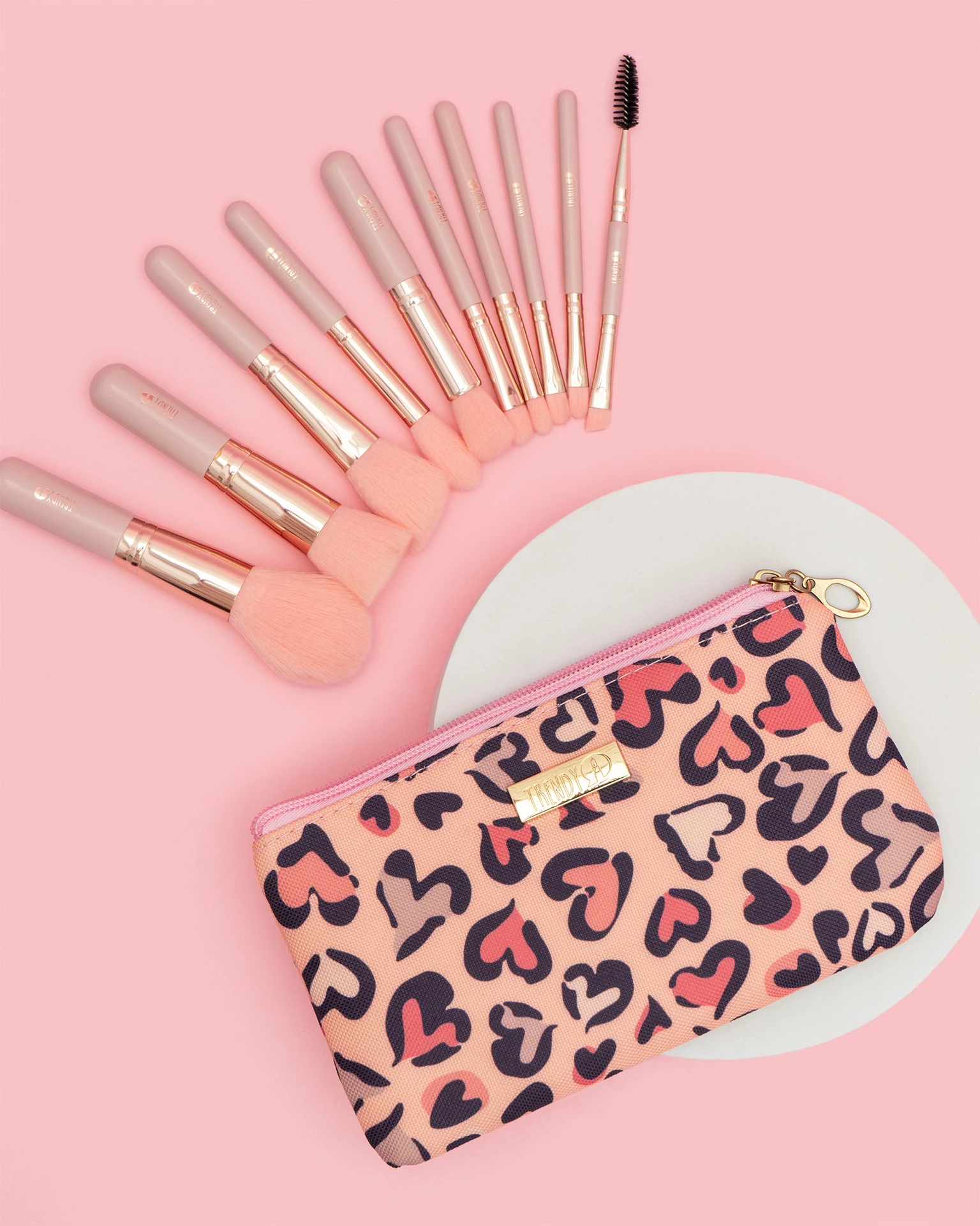 Kit Brochas Mini Rosado TRENDY 2