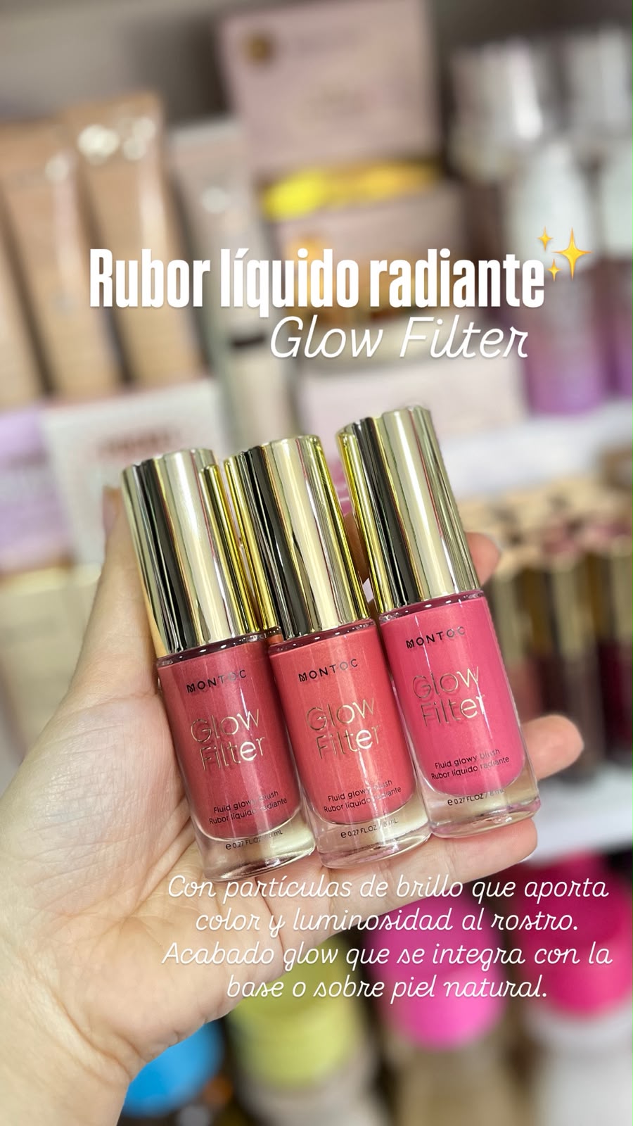 Rubor Líquido Radiante Glow Filter Montoc 1