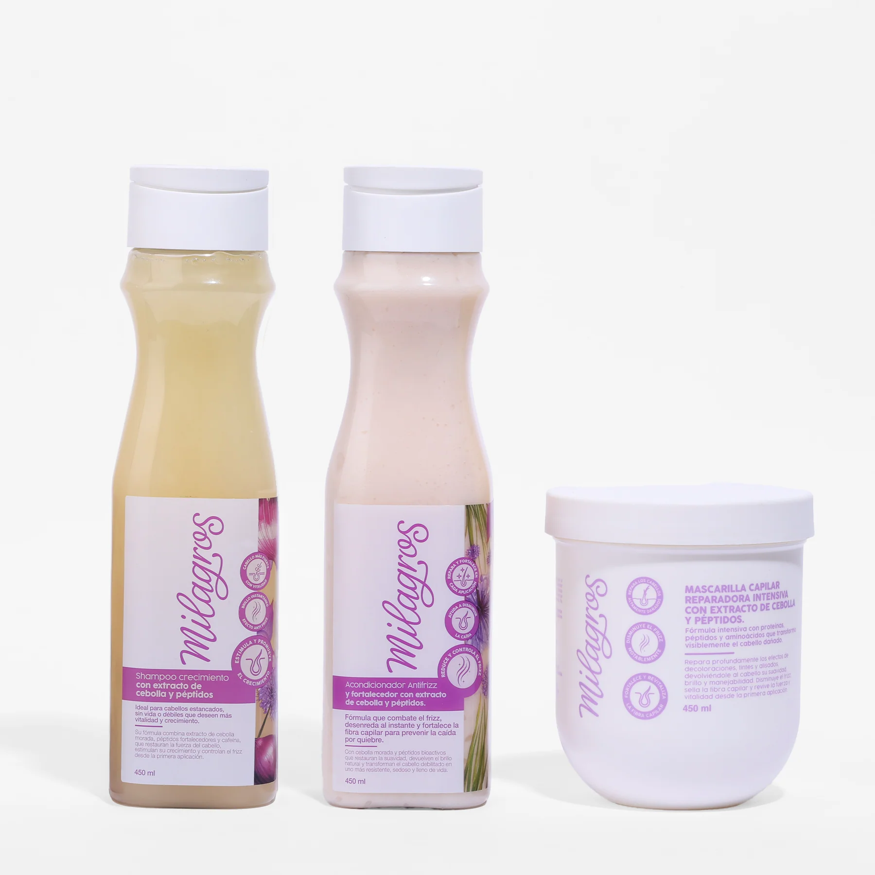 Kit Milagros Crecimiento y Anti-Frizz  Extracto de Cebolla y Péptidos
