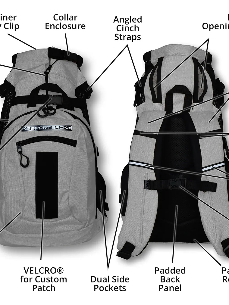 Plus 2 | Mochila De Perro Con Bolso Desmontable | K9 Sport Sack®  29