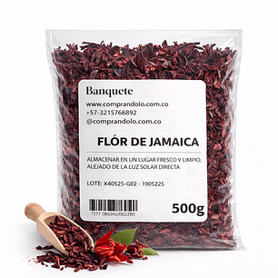 Flor De Jamaica Natural, Hibiscus Seco Para Té, Infusión