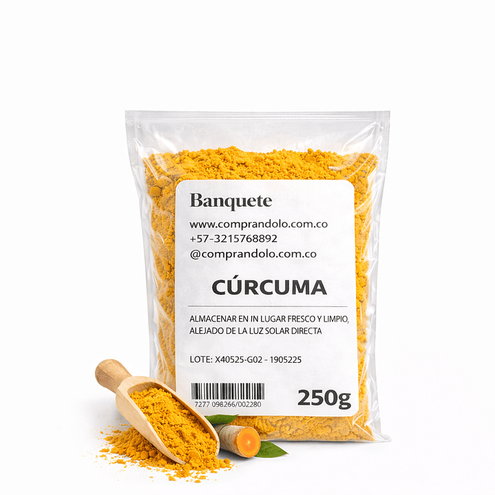 Cúrcuma En Polvo Natural Grado Alimenticio Especia 1