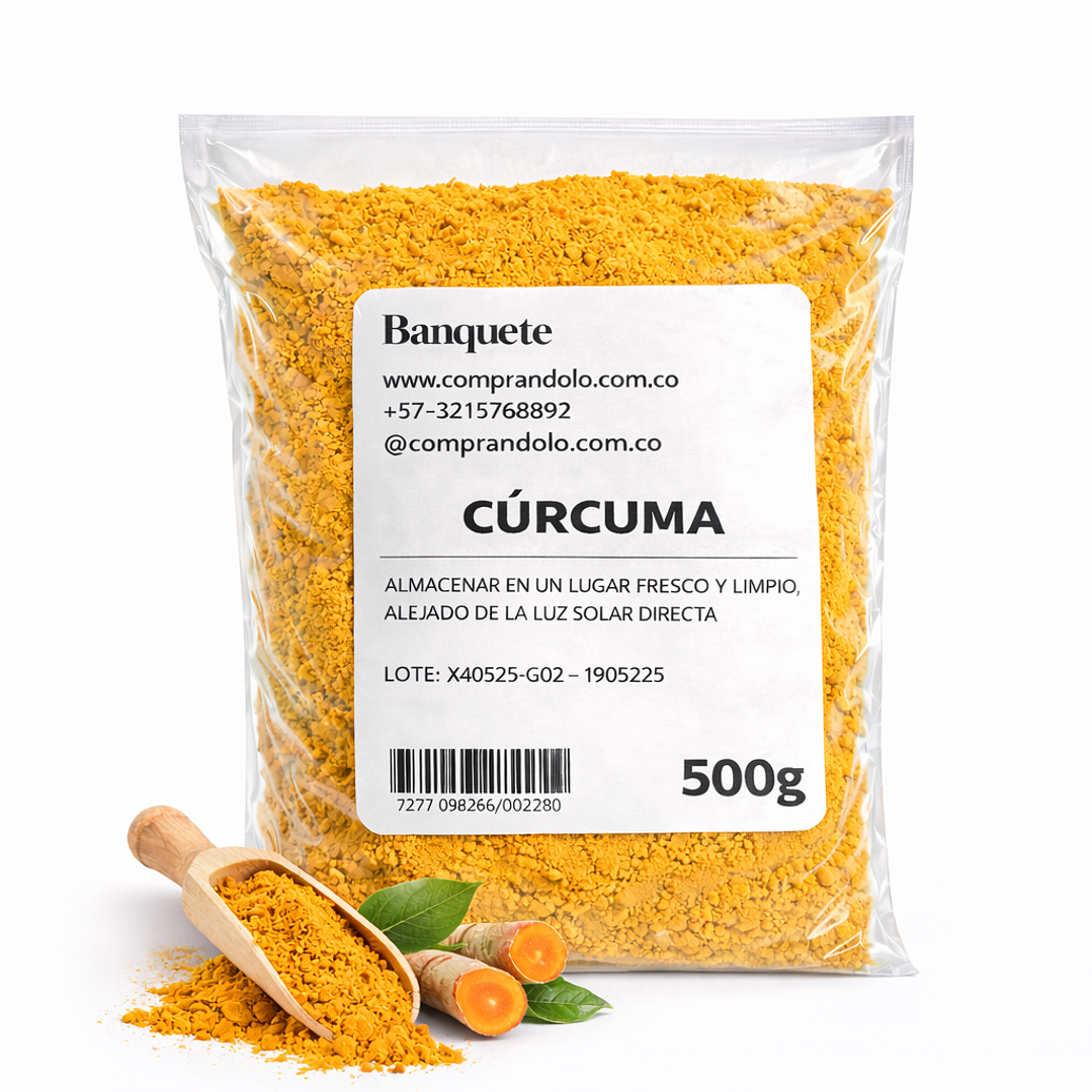 Cúrcuma En Polvo Natural Grado Alimenticio Especia 2