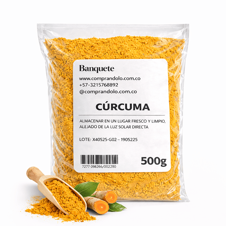 Cúrcuma En Polvo Natural Grado Alimenticio Especia 2