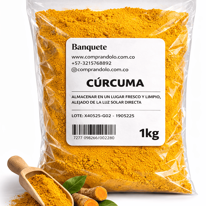 Cúrcuma En Polvo Natural Grado Alimenticio Especia 4